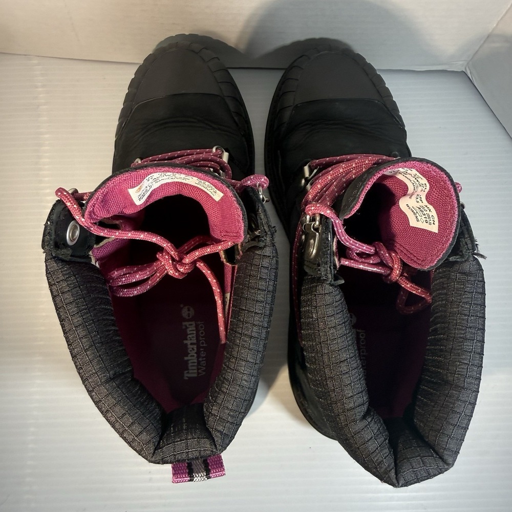 Timberland Outdoors HERITAGE LITE 6IN Boots Waterproof Black Women Sz 6.5 EUC - Picture 7 of 13